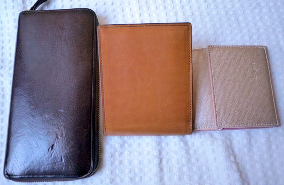 長財布、二つ折り、薄型？国産革財布3タイプを並べて比較